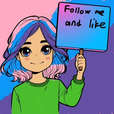 realistic girl holding up a sign