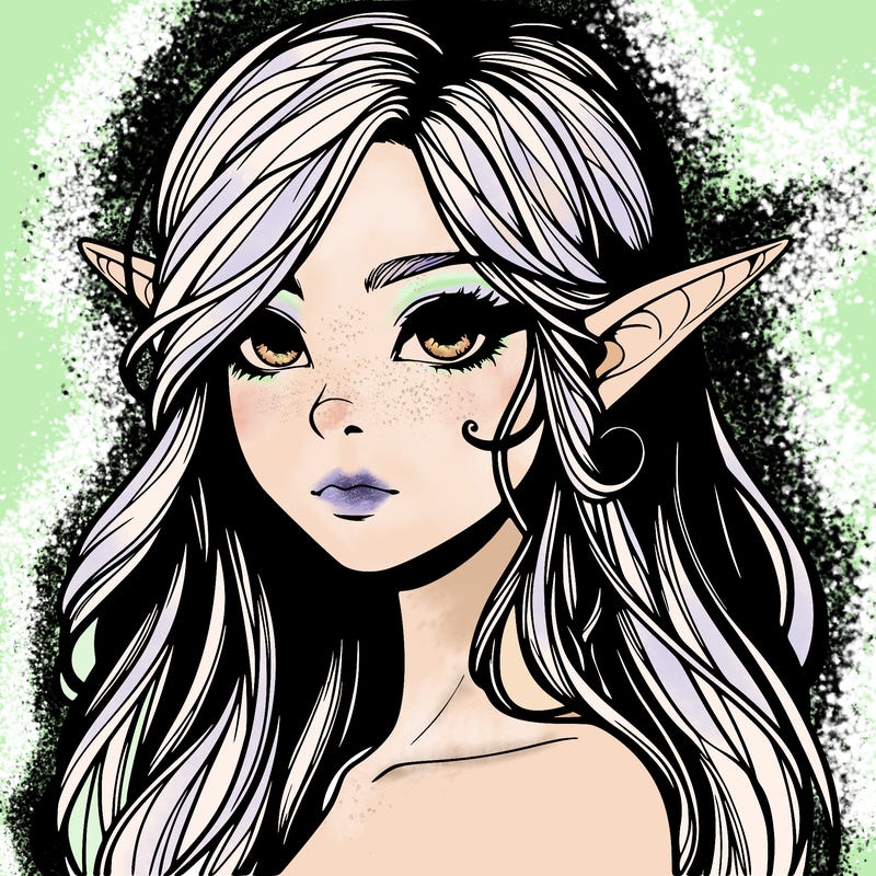 elf girl realistic dark fantasy