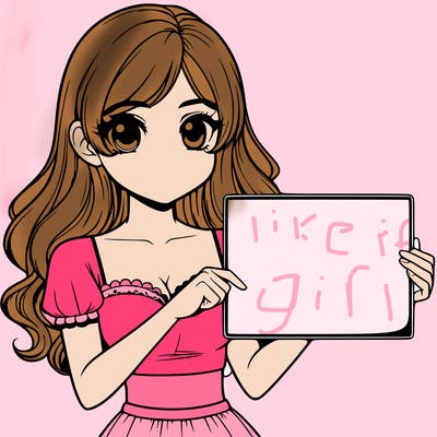 realistic pretty girl holding blank sign