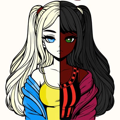 realistic girl split