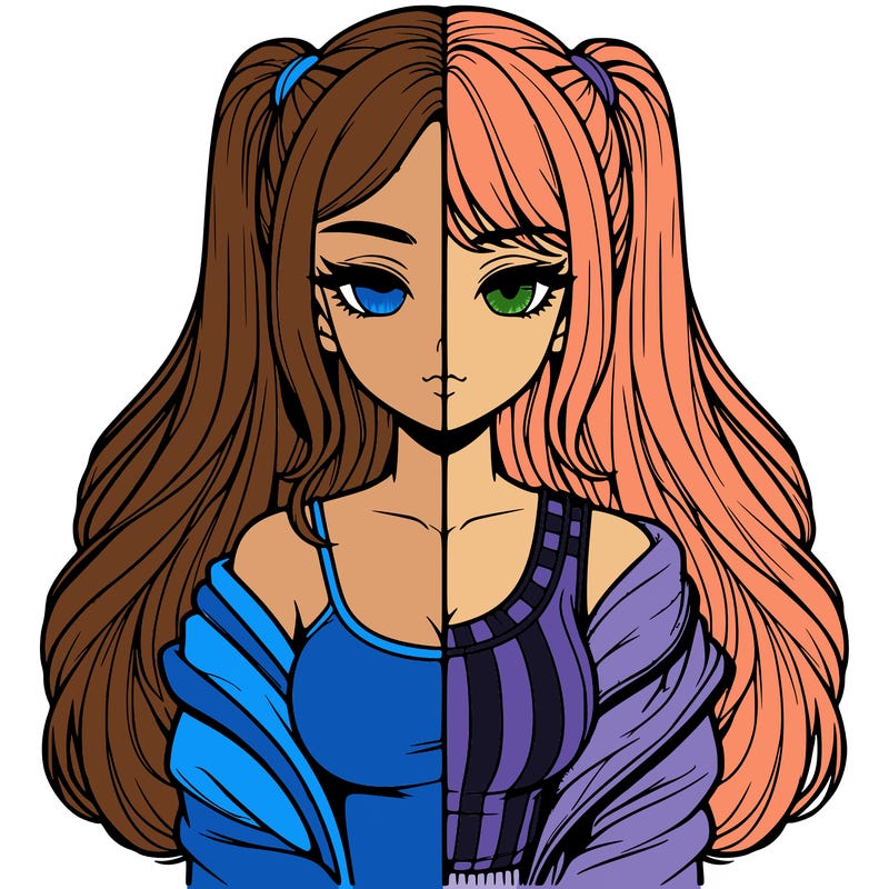 realistic girl split