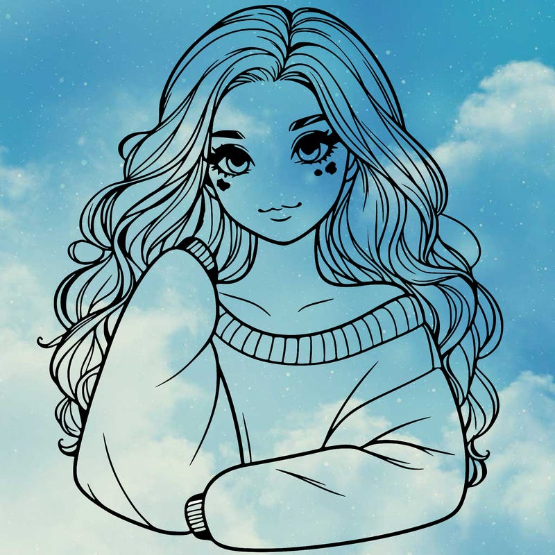 a beautiful girl in a big sweatshirt