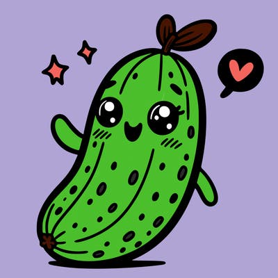 cute, cucumber
