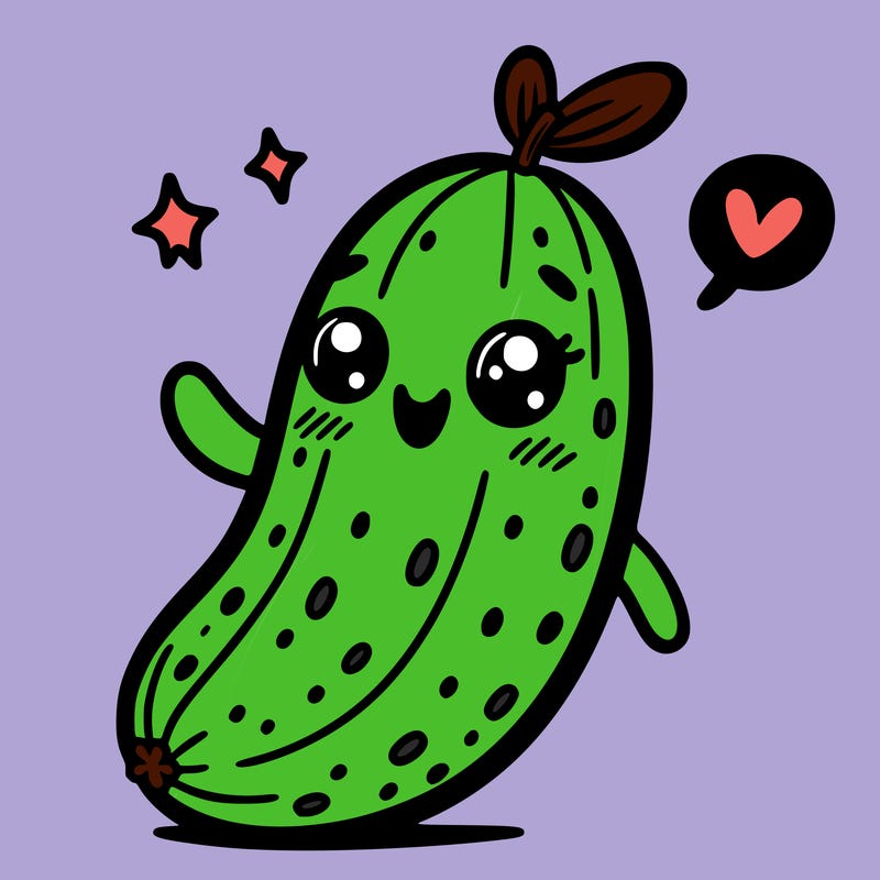 cute, cucumber