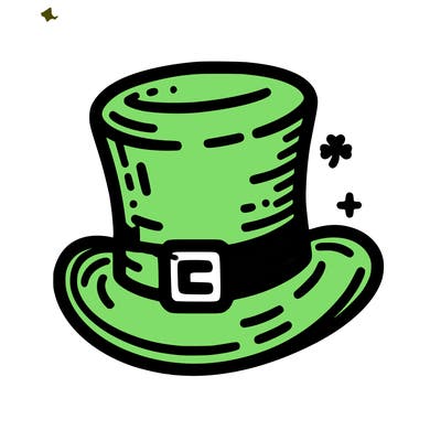 st patrick hat with thin lines
