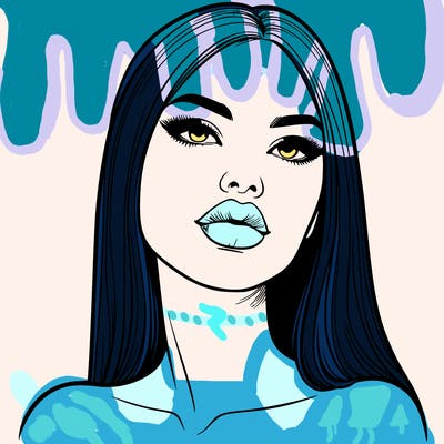 realistic woman with full lips