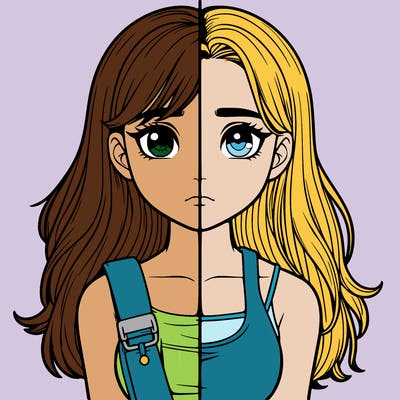 realistic girl split