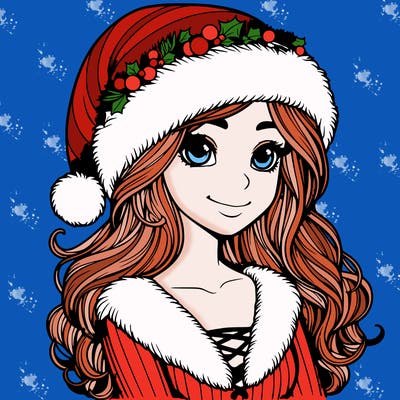 realistic christmas  girl