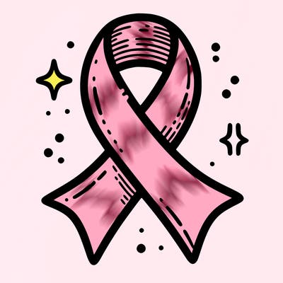 ribbon symbol of national breast cancer awareness month