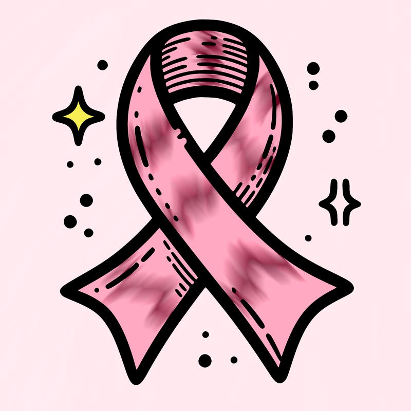 ribbon symbol of national breast cancer awareness month