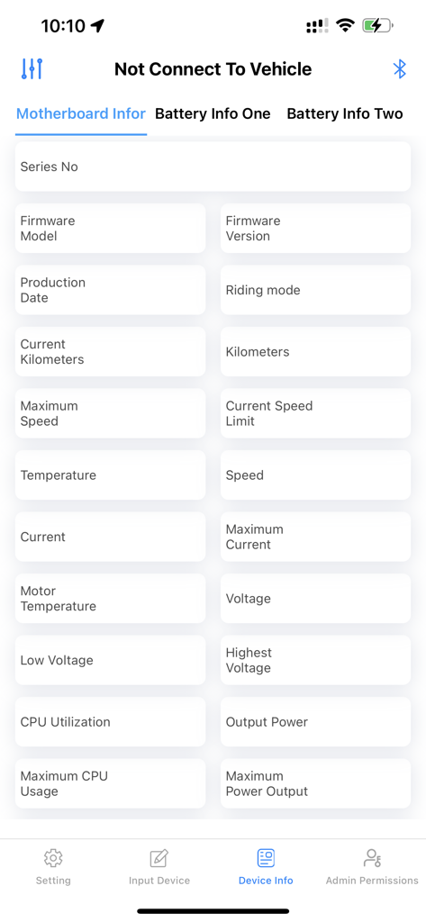 SoftTuner - SoftTuner app screen displaying motherboard and vehicle diagnostic data