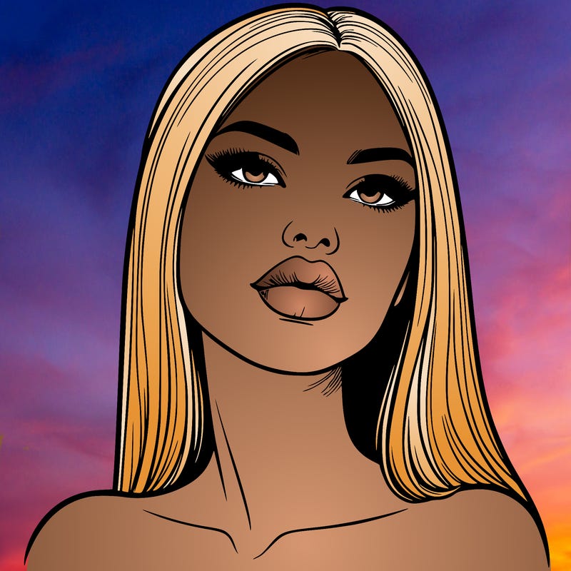 realistic woman with full lips