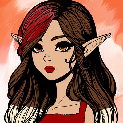 elf girl realistic dark fantasy