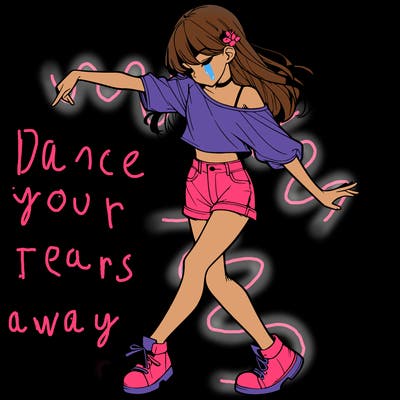 realistic girl danceing