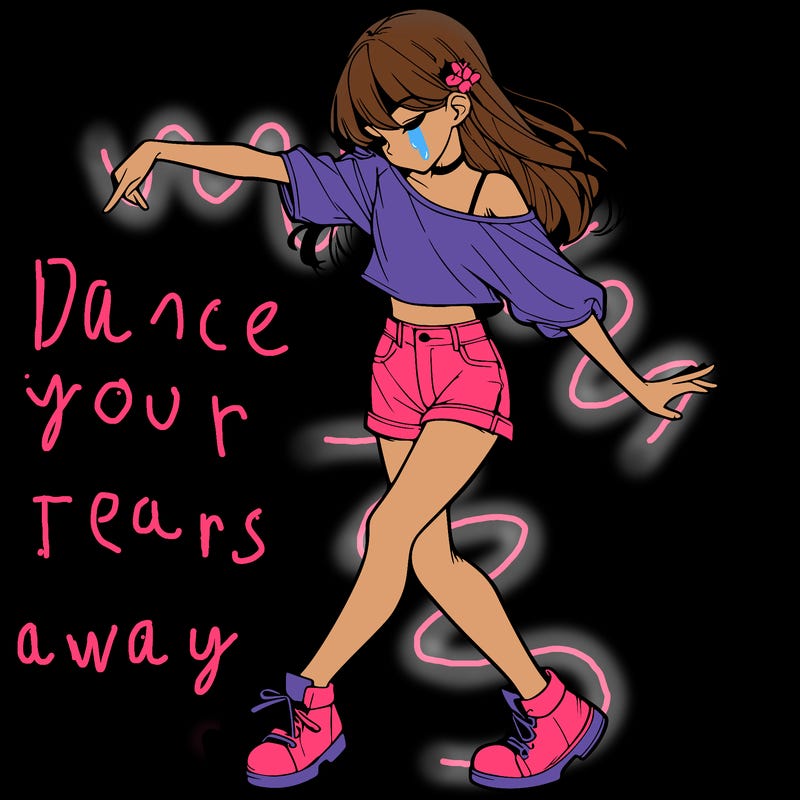 realistic girl danceing