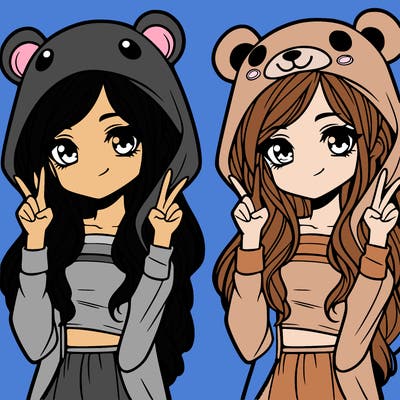 teen girl in animal costume