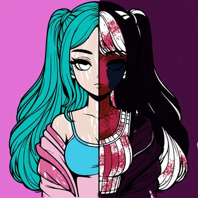 realistic girl split