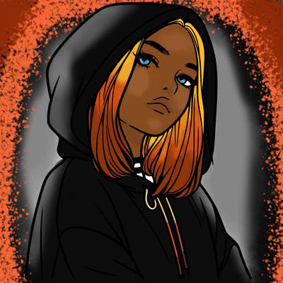 a realistic girl in a hoodie