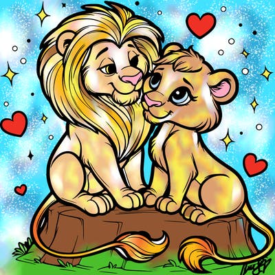 lion and lioness inlove
