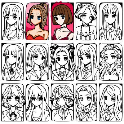 girls that look diffrent anime