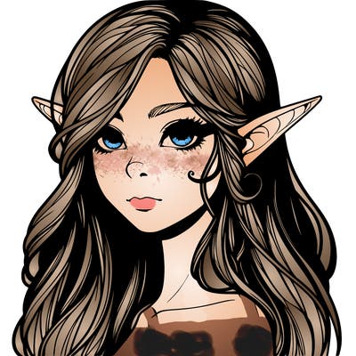 elf girl realistic dark fantasy