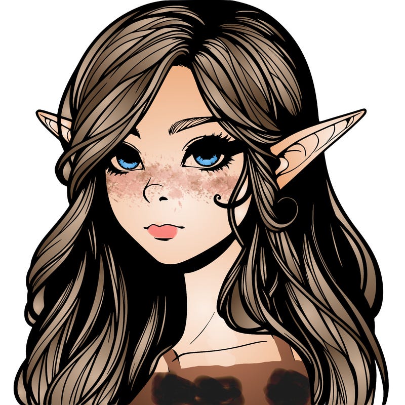 elf girl realistic dark fantasy