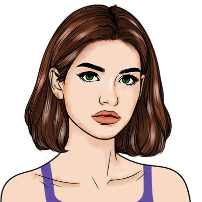 realistic portrait of woman