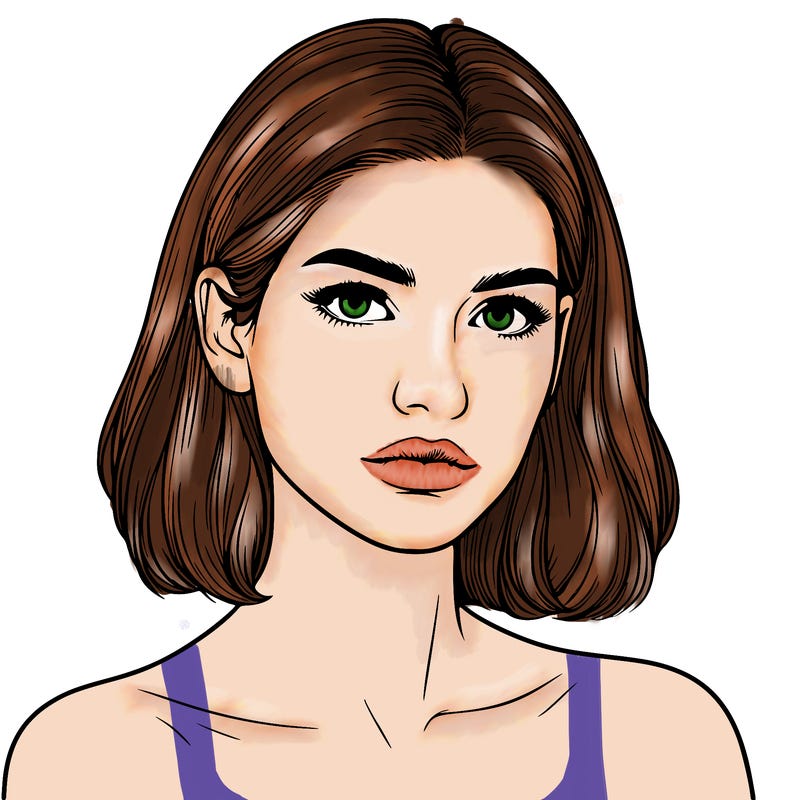 realistic portrait of woman