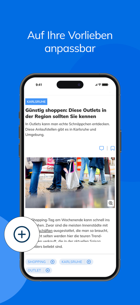 KA-News - KA-News mobile app displaying a local news article for Karlsruhe.