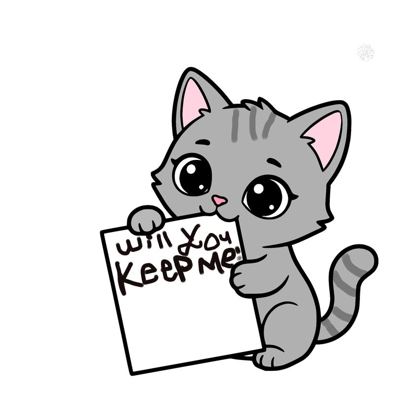 a small cat with a blank sheet of paper in its hand. the cat is sooooooo cute!