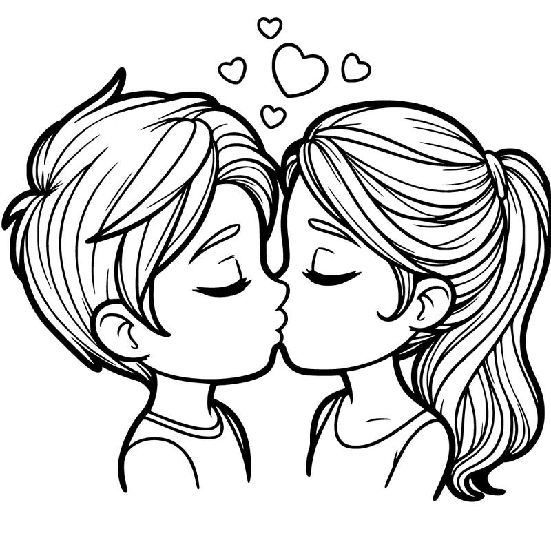 two people kissing