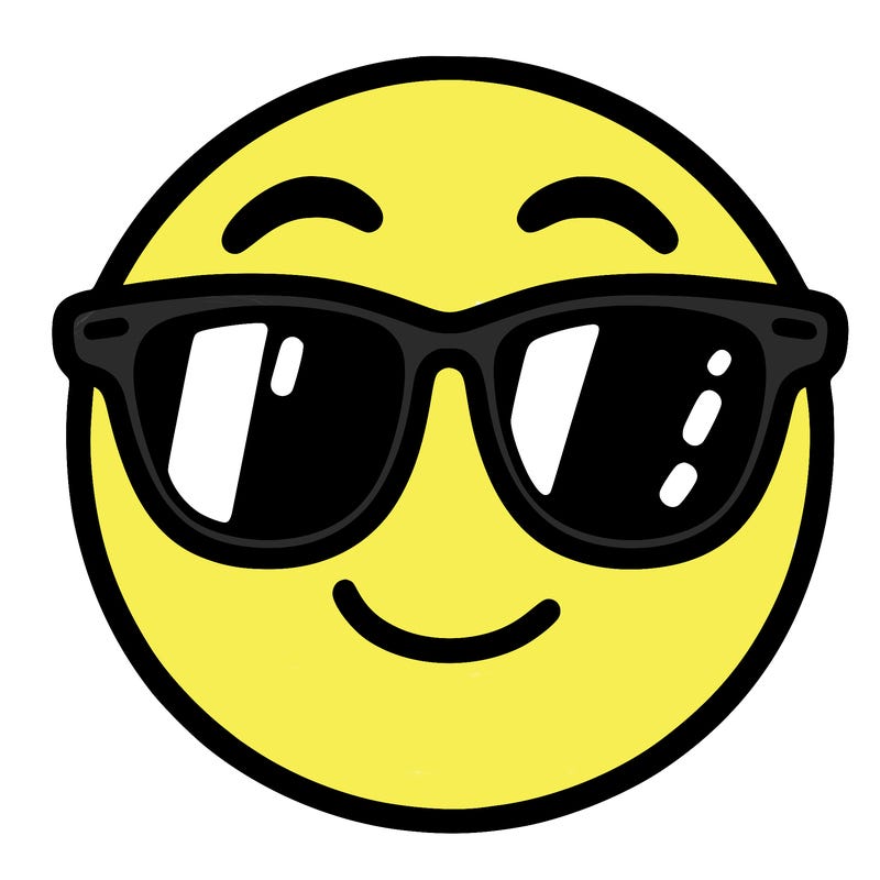 emoji with sunglasses