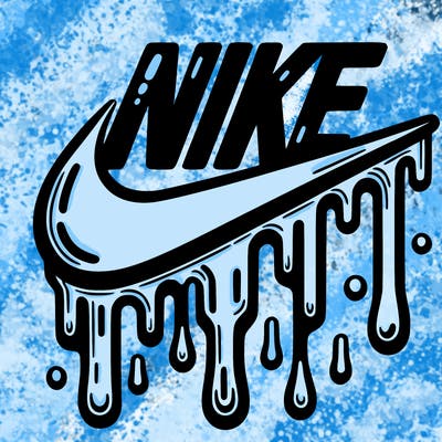 dripping nike logo