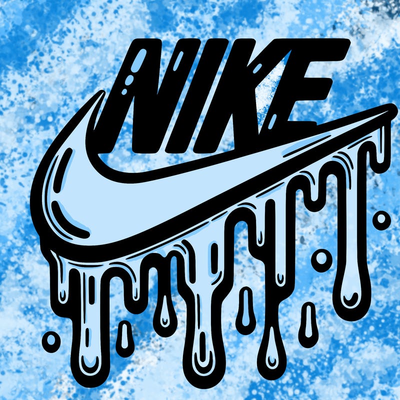 dripping nike logo