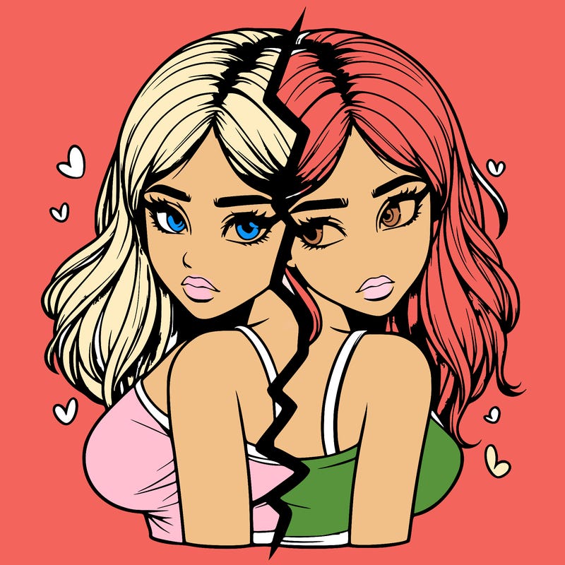 realistic girl split