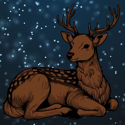 realistic deer with antlers