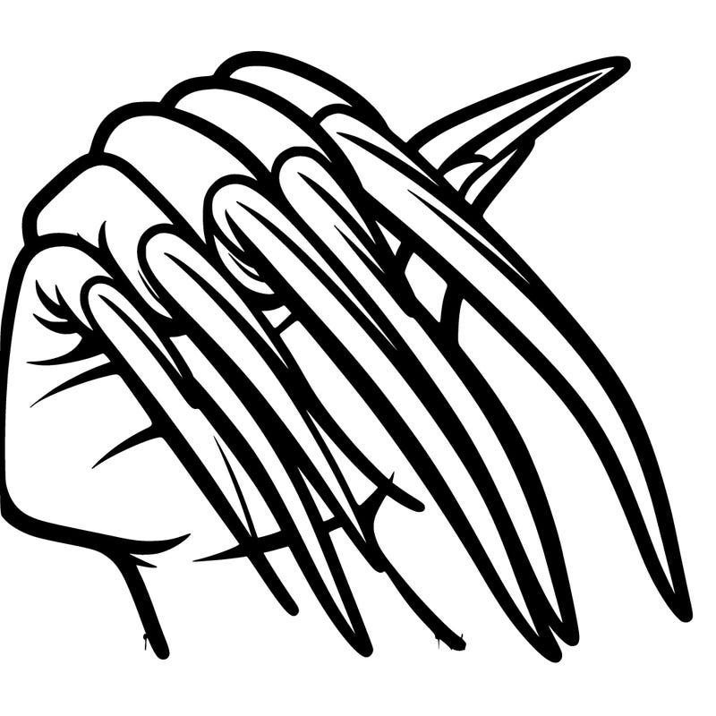 extremely long nails