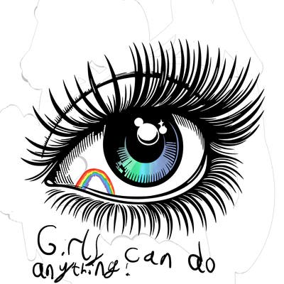 realistic eye long eylashes