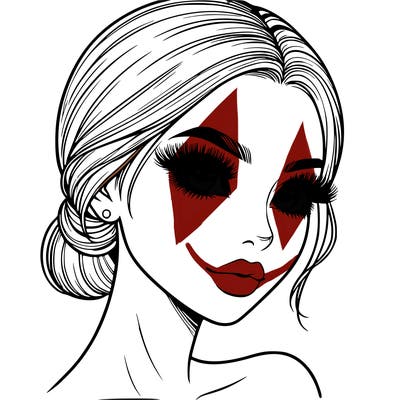 realistic girl with lashes