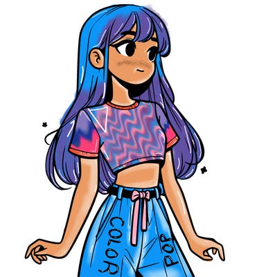 girl in a cute crop top