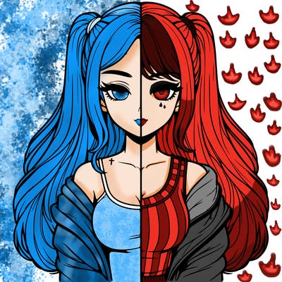 realistic girl split