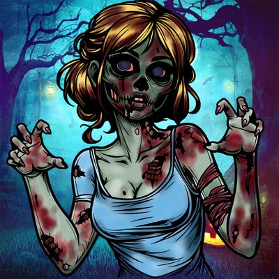 realistic zombie girl