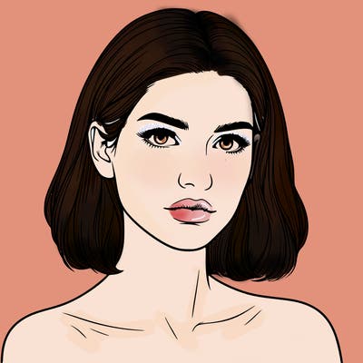 realistic portrait of woman