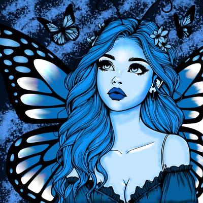 butterfly fairy realistic girl