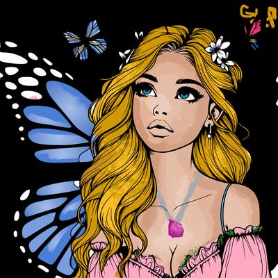 butterfly fairy realistic girl