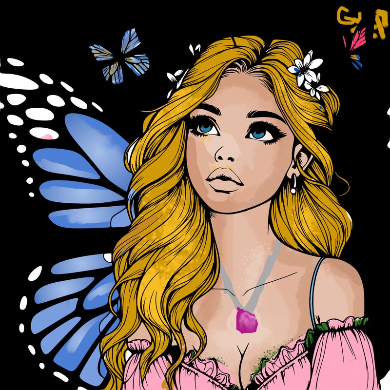 butterfly fairy realistic girl