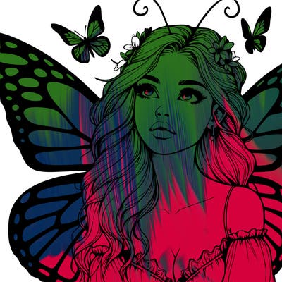 butterfly fairy realistic girl