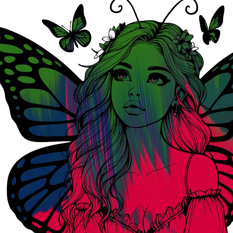 butterfly fairy realistic girl
