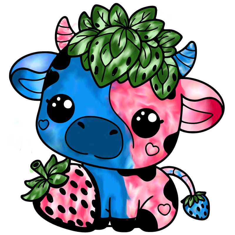 cute strawberry cow