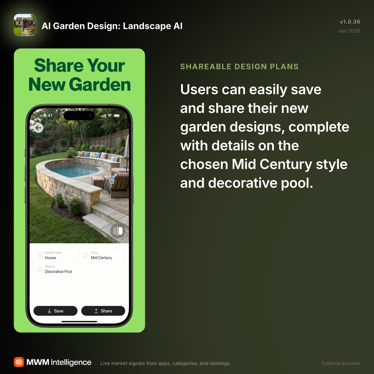 AI Garden Design: Landscape AI - Graphics & Design App | MWM